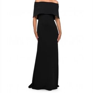 La Femme Strapless Black Dress